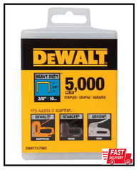 DEWALT Staples 3/8 In. Heavy Duty Silver metallic finish Tool (5,000 per Box)
