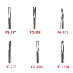 10-100 Uso Dental Acero de Tungsteno FG Fresas Carburo para Alta Velocidad Pieza
