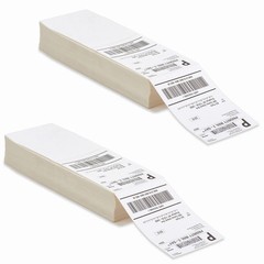 4000 – 4×6 Fanfold Direct Thermal Shipping Labels for Zebra & Rollo Printers