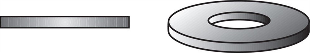 Hillman 280054 Corrosion-Resistant Zinc-Plated Steel SAE Flat Washer 0.190 in.