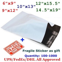14.5×19 12×15.5 10×13 9×12 6×9 Poly Mailers Shipping Self Sealing Plastic Bags