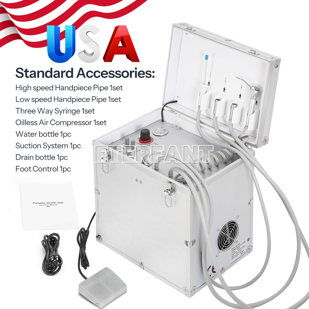 Dental Unit with Air Compressor Curing Light Scales/Delivery Unit Suction System