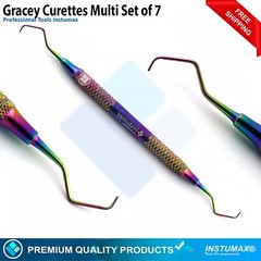 DENTAL GRACEY CURETTES PERIODONTAL 1/2 3/4 5/6 7/8 9/10 11/12 13/14 Light Weight
