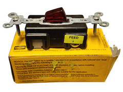 Hubbell Presswitch, Presswitch Plate and Metal Raceway Receptacle Boxes