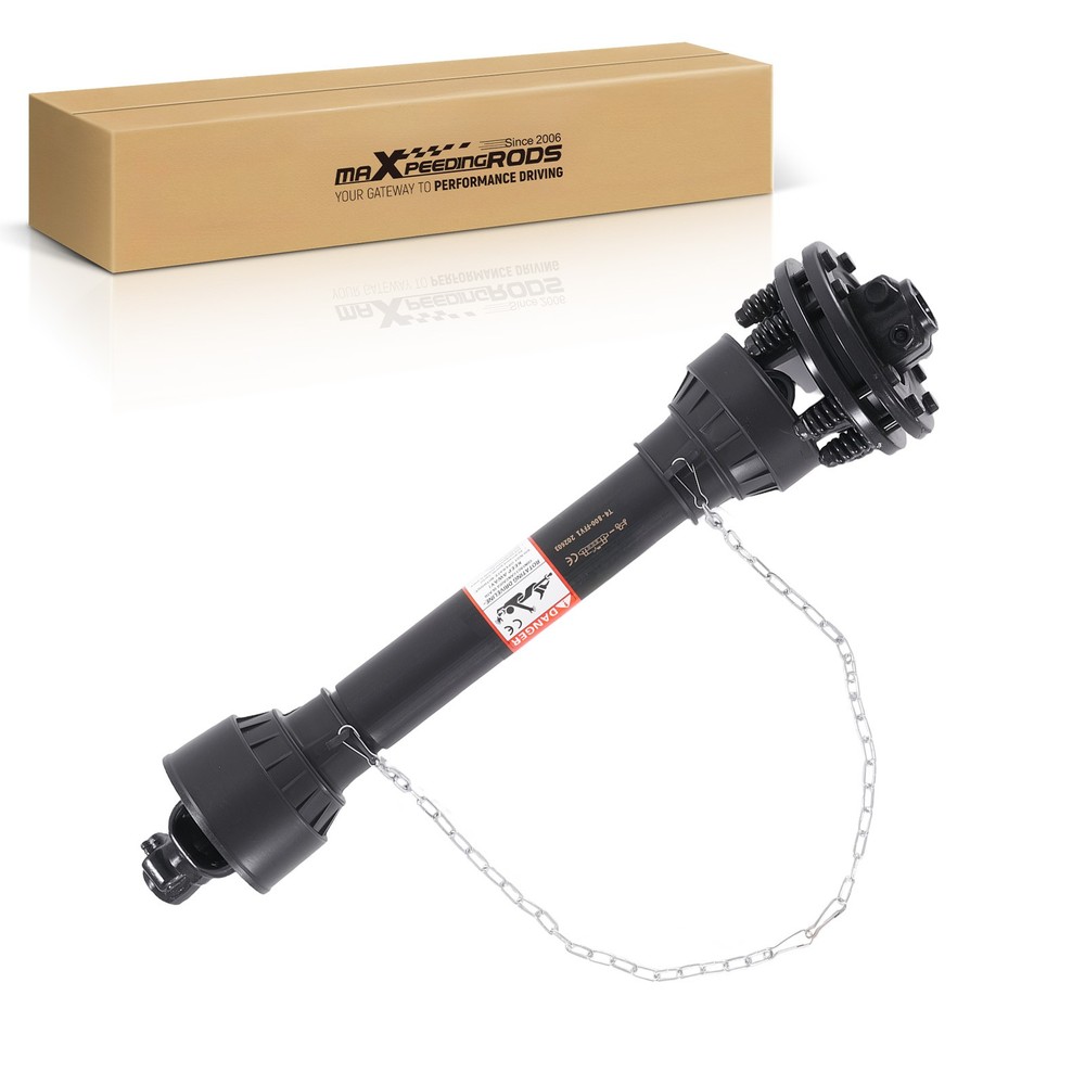 Black PTO Drive Shaft 1-3/8″ 6 Spline Ends 31.5″-41″ w/ Slip Clutch for Series 4