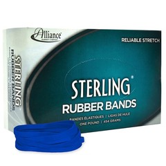 Size #64 Rubber Bands, 1 lb Box – Approx. 425 Blue Bands (3.5 x 0.25 Inches)