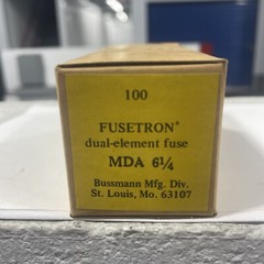 Buss Fuse Box Of 100 MDA- 61/4. MDA-6 1/4 Bussmann Ceramic