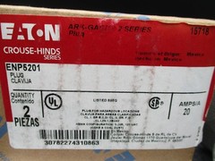 CROUSE HINDS ENRC21201 & ENP5201 20A EXPLOSION PROOF RECEPTACLE + PLUG SET 125V