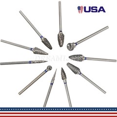 10 Pcs Dental Lab Tungsten Carbide Burs HP 2.35mm for Slow Low Speed Handpiece