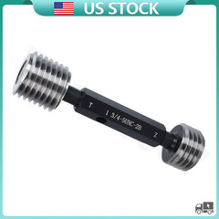 NEW 1 3/4 5 UNC 2B THREAD PLUG GAGE 1.75 5 GO NO GO P.D.’S = 1.6201 & 1.6317