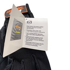 XL Lightning Gear Onyx Warrior Mechanic’s Gloves, Black, 1 pair NEW/Style:0915Q