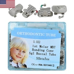 Dental Orthodontic Buccal Tube Convertible Roth MBT 022 1st Molar 6# Bonding