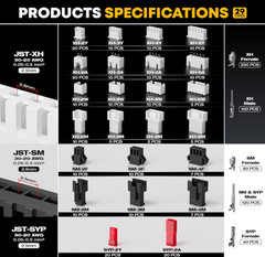 Kit crimpadora JST 29 conectores 2.5mm + pelacables y alicates AWG32-20, Nuevo