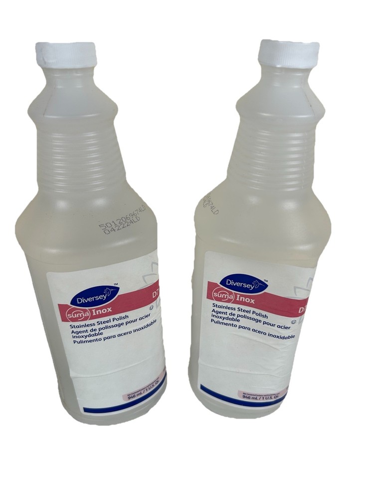 Suma Inox D7, 32 oz Spray Bottle, 2/ CT Diversy Stainless Steel Polish