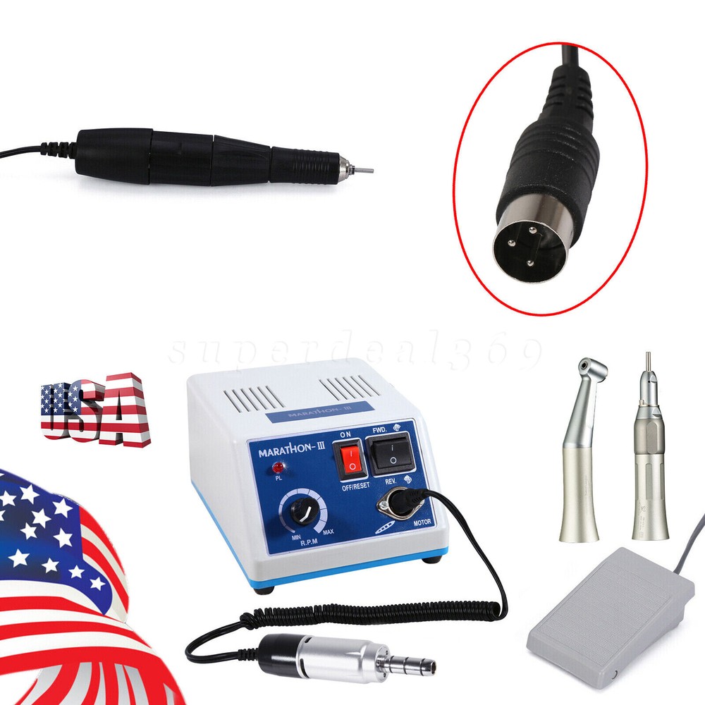 Dental Lab Marathon-III Electric Micromotor /Contra Angle/Straight Handpiece ns