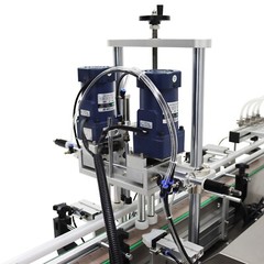 Auto Conveying Filling &Bottle Capping Machine 4 Head Magnetic Pump 8mm Nozzle