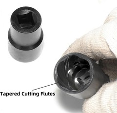 22 Piece Bolt Nut Extractor Set, 1/2″ and 3/8″ Drive Impact Lug Nut Remover