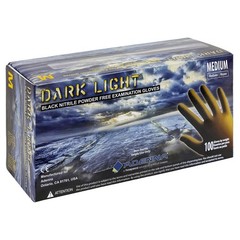 Adenna DLG675 Dark Light 9 mil Nitrile Powder Free Exam Gloves Black, Medium …