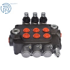 3 Spool 21 GPM Hydraulic Monoblock Double Acting Control Valve SAE Ports NEW