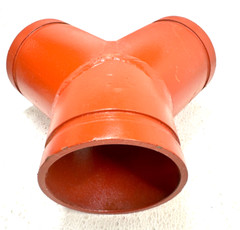 WYE – 4″ IPS Grooved End True Wye Pipe Fitting (Fits 4.50 O.D. Pipe Size)