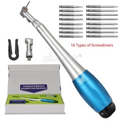 Dental Universal Implant Kit Torque Wrench Contra Angle Handpiece & 16 Drivers