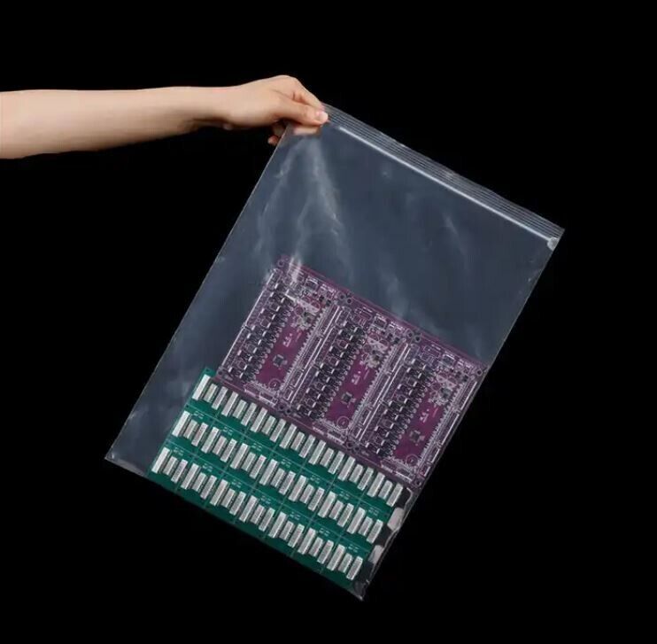 100 Pack 13×15 Inch Clear Reclosable Zipper Bag Plastic Poly Zip Lock Bags 2Mil