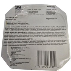 3M Vinyl Tape 471+ Indigo 1/4 Inch x 36 Yards Fine Line Masking PN06405