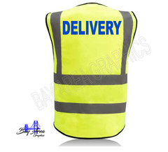 DELIVERY Reflective Safety Vest for Drivers & Couriers – Hi Vis Work Vest S-2XL