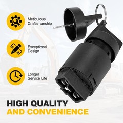 Mini Excavator Ignition Switch Key Fits for AGT Typhoon China Mini Digger New US