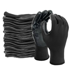 EvridWear 12 Pairs Lightweight Nitrile Coated Grip Work Gloves