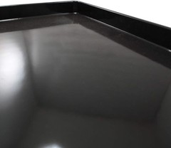 Heavy Duty Jet-Stone 2 Compartment Stackable Plastic Tray Organizer Black/White