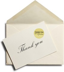 Hybsk Gold Foil Thank You for Your Purchase Stickers 1.5″ Round small,