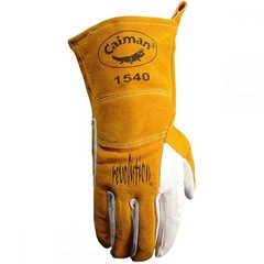 Caiman 1540 Goatskin Palm Kontour Pattern FR Fleece Insulated TIG Glove Large