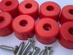 7/8″ DIA Silicone Rubber Bumpers Black White Clear Brown Orange Red Blue Green