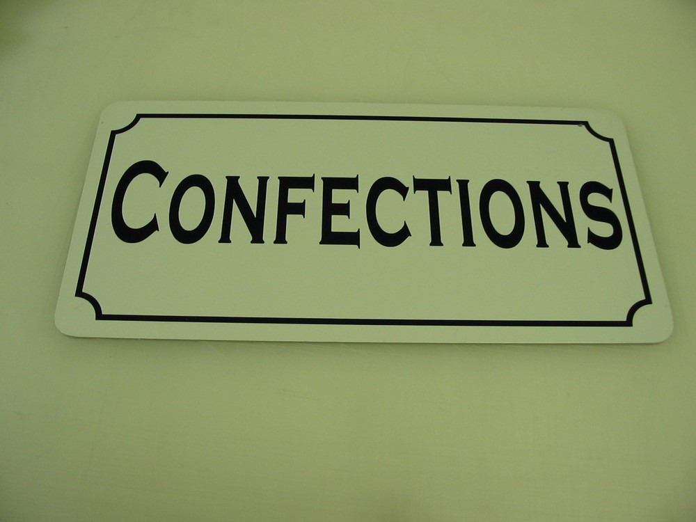 CONFECTIONS Vintage Style Metal Tin Sign 4 Candy Shop General Store Bakery