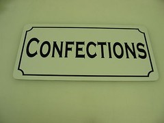 CONFECTIONS Vintage Style Metal Tin Sign 4 Candy Shop General Store Bakery