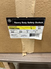 NEW GE THN3366 Non-fusible 600 AMP, Disconnect Safety Switch 3P, 600A, 600V, HD