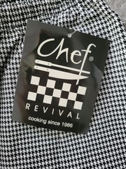 NWT Chef Revival Baggy Pants Houndstooth Cook Work Uniform Knife Steel L 36 38