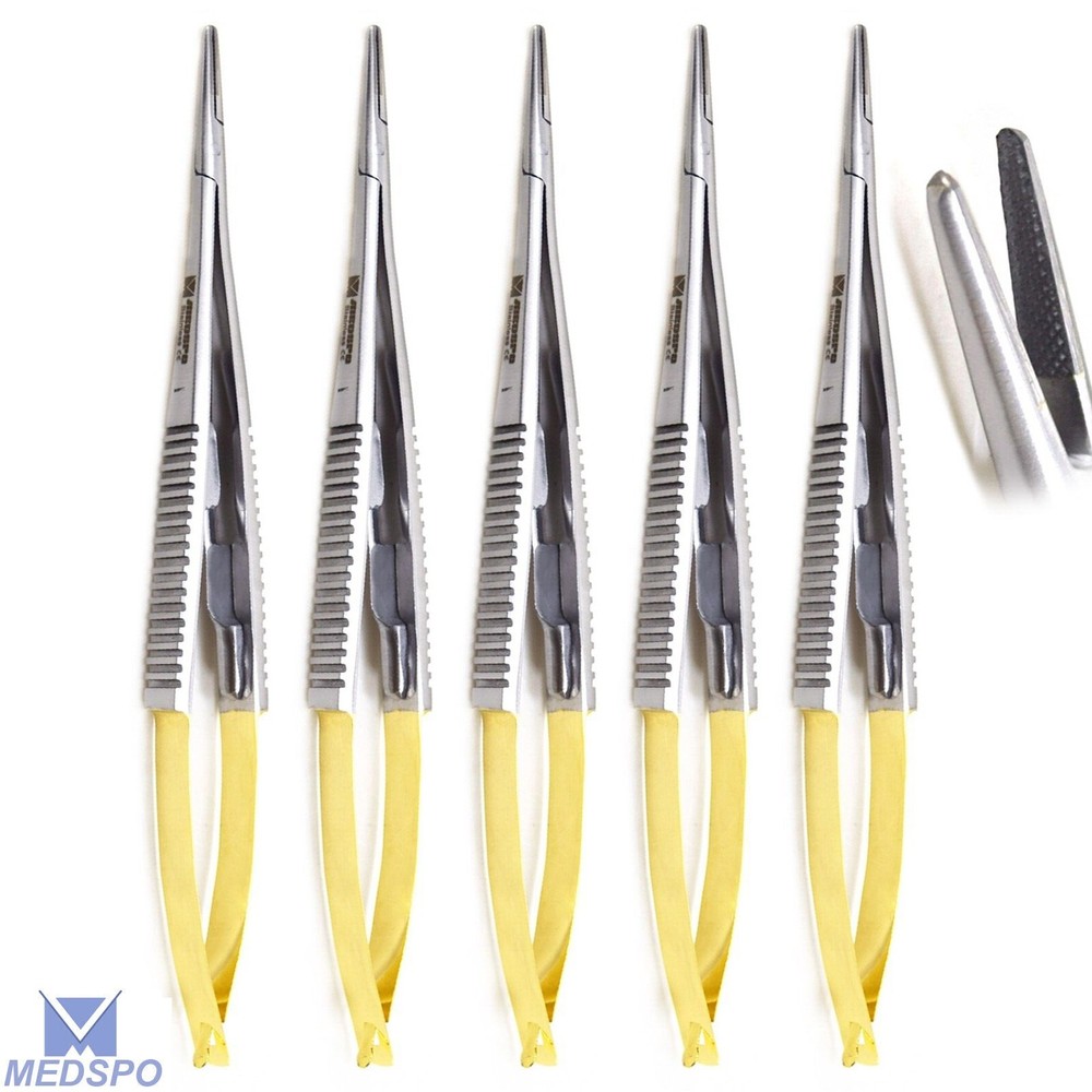 5-PCS Micro Dental Straight Castroviejo Needle Holder TC Surgical Instrument CE