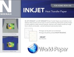 Inkjet Heat Transfer Paper HTV vinyl Dark/light shirts 3G Opaque 8.5″x11″x10 #1