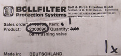 NEW VOLTZ 2300090 BALL FLUSHING VALVE 10229 DN200