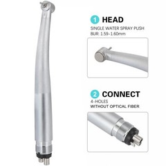 10 pcs Dental High Speed Handpiece Push Button Standard/Mini Small Head 4 Holes