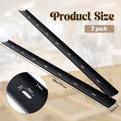 Blulu 2Pack 40in C Channel Steel Support Bracket Table Top Live Edge Black