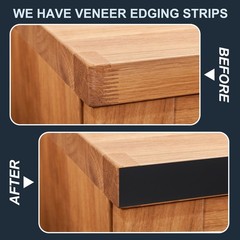 Black Edge Banding 10 ft x 1-1/8 Inch Veneer Tape Pre-glued Tape with Hot Melt