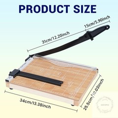 Paper Trimmer Cutter for Office and Crafts, Heavy-Duty, Portable Paper Slicer