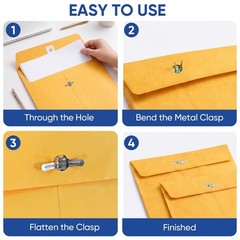 20 Pack Brown Kraft Clasp 9×12 & 10×13 Inches Combo Pack,