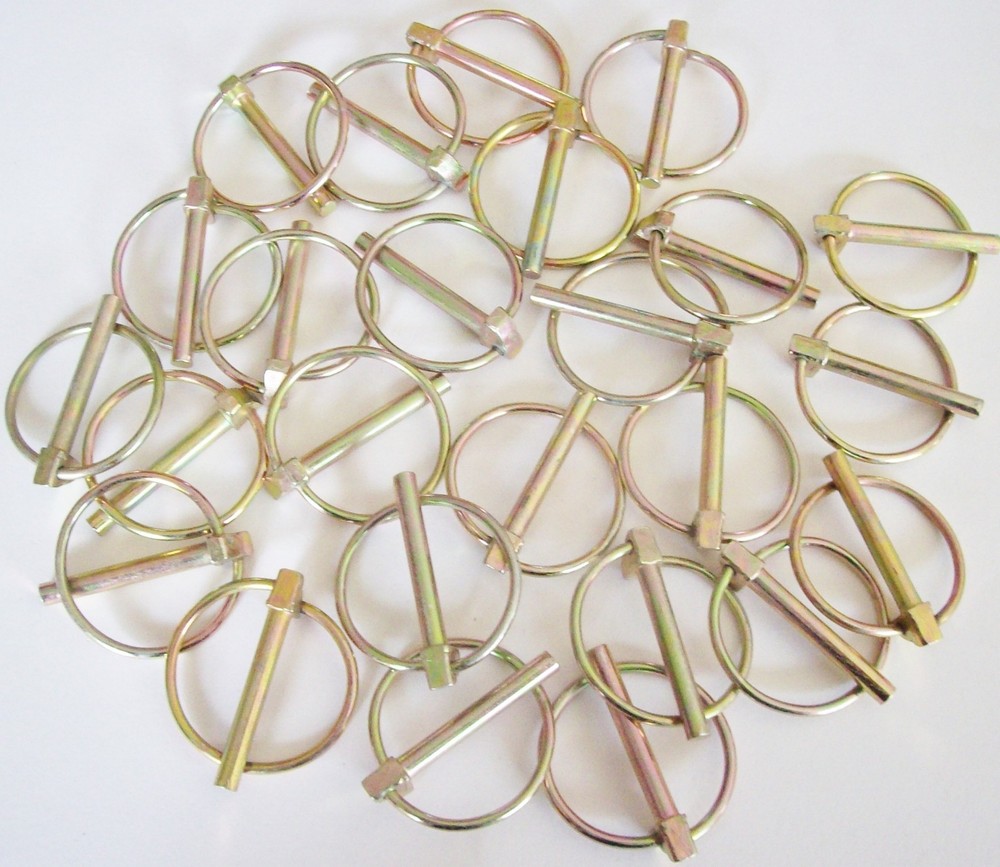 100 GOLIATH INDUSTRIAL 1/4″ LYNCH LINCH PIN 3 POINT 3PT HITCH CLIPS TRACTOR LP14