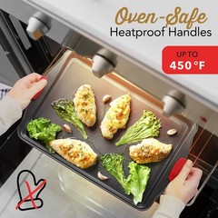 Eatex Nonstick Baking Sheet Set, 2-Piece 2 Piece Set Sorted, Black