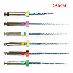 6pcs SANDENT Dent Endodontic NITI Rotary Files 25mm Root Canal Files Assorted