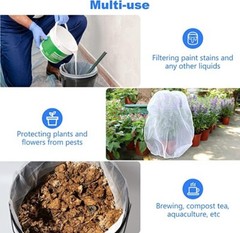 50 Pieces Paint Strainer Bags Include 50 Pieces 5 Gallon White Fine Mesh Filters